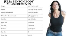 Julia Benson Body Measurements