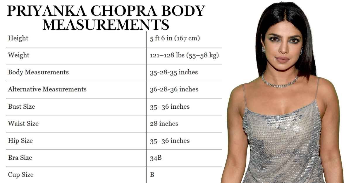 Priyanka Chopra Body Measurements
