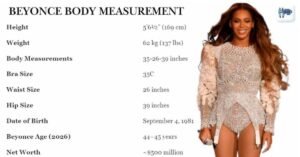 Beyonce Body Measurement