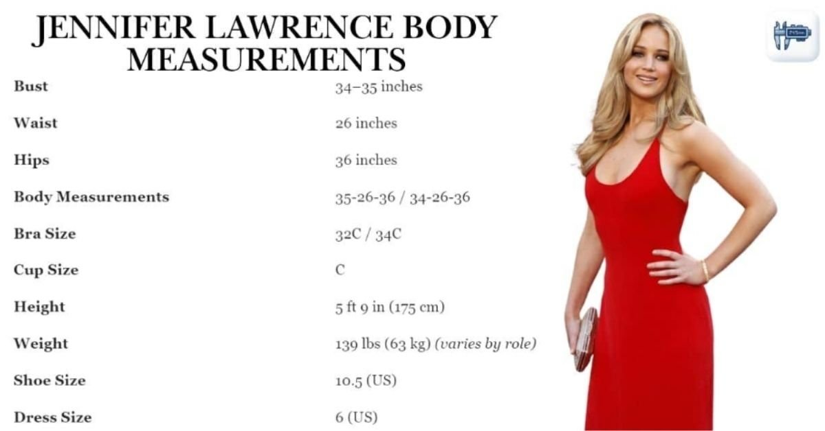 Jennifer Lawrence Body Measurements