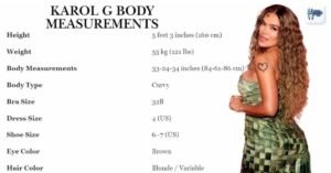 Karol G Body Measurements