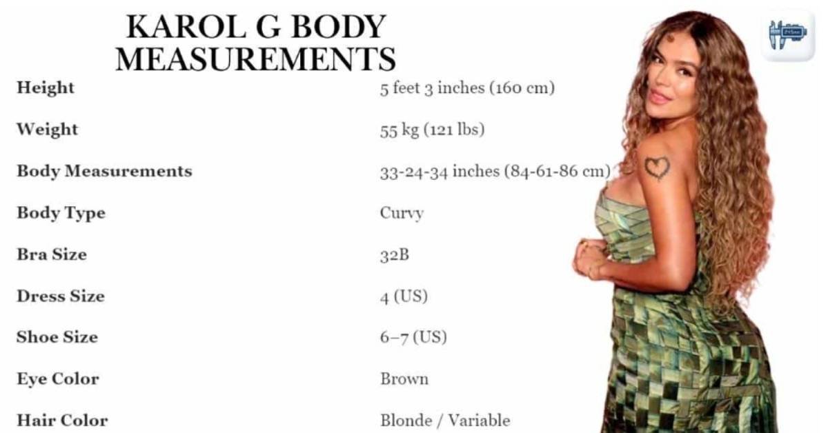 Karol G Body Measurements