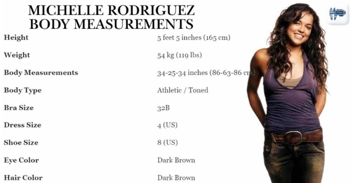 Michelle Rodriguez Body Measurements